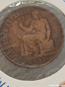Monedas República: MONEDA DE 50 CÉNTIMOS REPÚBLICA ESPAÑOLA AÑO 1937
